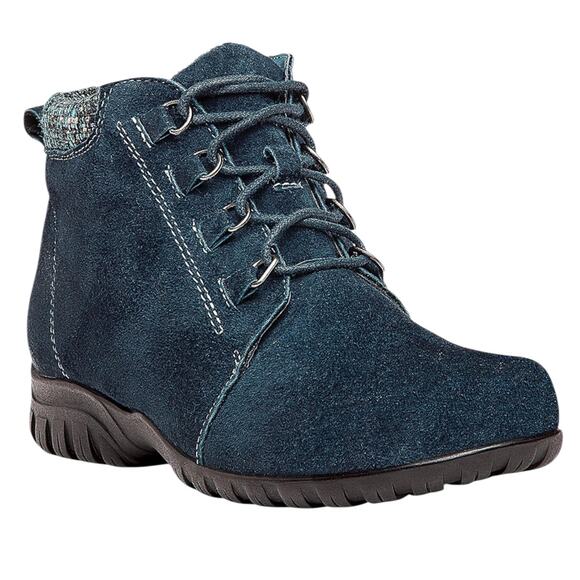 Propet Women's Delaney Suede Ankle Booties Blue Size 7 1/2 N - Picture 1 of 5